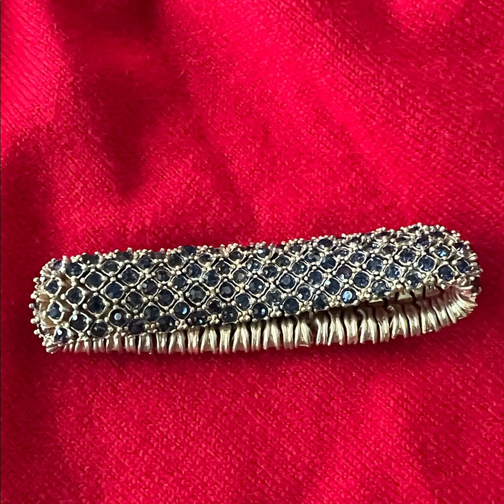Club Monaco Silver and Black Mesh Bracelet